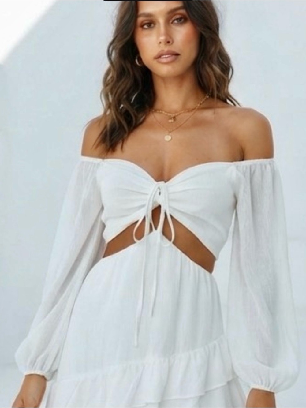 Princess Polly White off the shoulder dress